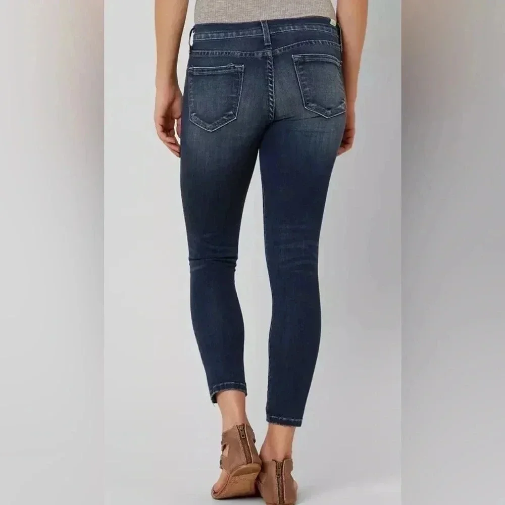Kancan Low Rise Skinny Stretch Cropped Jean zipper ankle size 27 - Picture 2 of 11